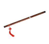 ULTECHNOVO Flauta de Bambú D Afinada para Principiantes, Instrumento Musical Tradicional Chino de Madera Roja, Ligera y Portátil para Práctica y Enseñanza en Estudios Musicales