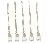 ULTECHNOVO Frasco De Perfume Transparente 8ml Diamante 5 Piezas Accesorio De Coche Colgante Difusor Compacto Para Aromaterapia Automotriz Uso En Otoño Invierno Para Renovar Aire Interior