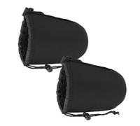ULTECHNOVO Funda para Lentes de Cámara de Neopreno Cordón Ajustable, Bolsa Flexible Protectora Pequeña para Fotógrafos, Estuche Portátil para Lentes DSLR, 2 Piezas, Adecuado para Viajes y