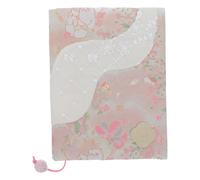 ULTECHNOVO Funda para Libro A5 Protección Máxima y Reutilizable Bordado Artístico de Tela Rosa para Cuadernos y Agendas, Adecuado para Profesores y Amantes Libros