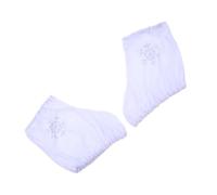 ULTECHNOVO Fundas para Botas de Patinaje sobre Hielo de Tejido Elásticas | Poliéster Acabado Elegante, para Viaje y Pista, Cubre Cuchillas Parcialmente, Talla M Color Claro