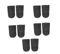 ULTECHNOVO Fundas para Dedos De Juego Transpirables y Elásticas para Pantallas Táctiles, Unisex, Cobre Ultra Fino De 18 Hilos, Talla Única, Color Negro, Uso Móvil y Videojuegos