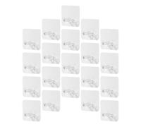 ULTECHNOVO Gancho Adhesivo Transparente sin Perforación 20 Piezas para Enchufes de Pared, Portatapones Multifuncional, Soporte Resistente para Organización en Hogar y Oficina