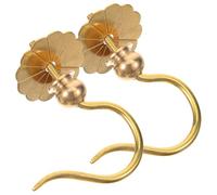 ULTECHNOVO Ganchos para Colgar Jaulas de Pájaros de Latón Gancho para Jaula Pequeño de Pájaros al Aire Libre Set de 2 y Compactos para Mascotas