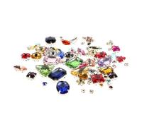 ULTECHNOVO Gemas de Imitación para Coser 50 Piezas Forma de Garra, Adornos Decorativos Mixtos de Vidrio Cristal para Manualidades Diy, Accesorios para Ropa y Color Aleatorio Estilo Aleatorio