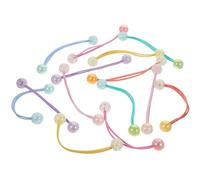 ULTECHNOVO Gomas Pelo de Doble Bola para Niña 14 Unidades Elásticas Multicolor Coleteros Decorativos para Coletas y Moños Cuerda Elástica Resistente para Uso Diario y Fiestas