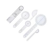 ULTECHNOVO Goniómetro de Dedo y Regla Médica 6 Piezas 360 Grados Plástico para Análisis de Movilidad Articular en Fisioterapeutas y Entorno Doméstico