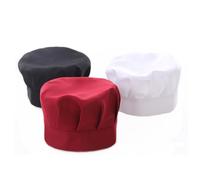 ULTECHNOVO Gorro de Cocinero Blanco Ajustable de Algodón Diseño de Sombrero de Hongo para Restaurante y Hotel, Resistente a Altas Temperaturas y Planchado