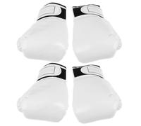 ULTECHNOVO Guantes de Boxeo para Pequeños Acolchado de Espuma Suave, Ligeros y Resistentes, Ideales para Entrenamiento y Práctica de Taekwondo, Set de 2 Pares en Color Blanco