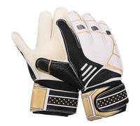 ULTECHNOVO Guantes de Guardameta para 7, Guantes de Fútbol Antideslizantes de Látex Negro, Resistentes al Desgaste, Protección para Dedos, Ideales para Entrenamiento y Competición