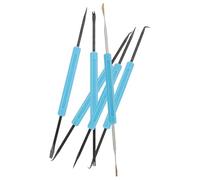 ULTECHNOVO Herramienta Auxiliar de Soldadura 6 Piezas Color Azul Cepillo y Raspador para Mantenimiento y Reparación de Placas Pcb