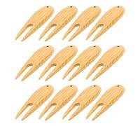 ULTECHNOVO Herramienta Multifunción para Reparar Divots de Golf de Madera, Tenedor Reparador para Césped y Calles, Set Portátil de 12 Piezas para Mantenimiento Ecológico del Césped,