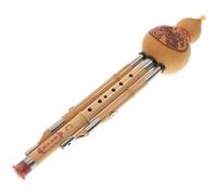ULTECHNOVO Hulusi Chino de Bambú en Clave C, Instrumento Musical Étnico Fácil de Tocar Diseño Elegante y Estructura de Dos Sub Émbolo para Principiantes Varios estilos