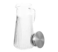 ULTECHNOVO Jarra de Bebidas Acrílica Transparente 1,5 L con Tapa de Acero Inoxidable, Jarra para Agua Fría, Dispensador de Té y Jugo, Adecuado para Hogar, Restaurante y Bar