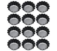 ULTECHNOVO Juego de 12 Moldes para Tartaletas y Pasteles de Hierro Resistente, Aptos para Altas Temperaturas, Molde para Pudín y Cupcakes, Adecuado para Repostería Casera