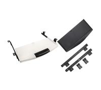 ULTECHNOVO Juego de 2 Bandejas Ergonómicas para Teclado con Soporte Ajustable, Plataforma Deslizable para Oficina, Rieles de Cajón de 27 Cm en Blanco y Negro, Extensor y Elevador de Teclado