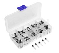 ULTECHNOVO Juego de 200 Transistores y Diodos To-92, Kit Surtido 10 Especificaciones X 20 Piezas, Encapsulado Plástico, para Proyectos Electrónicos y Control de Corriente sin Contacto