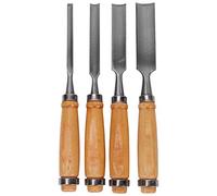 ULTECHNOVO Juego De 4 Formones Para Madera Profesional Con Mango De Madera Maciza Cinceles Curvos Semicirculares Para Tallado Preciso En Carpintería Ideal Para Talleres Y Artesanos