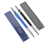 ULTECHNOVO Juego de 4 Portaminas Mecánicos 2.0 Metálicos en Azul y Negro con Recambios de Grafito Negro, Set de Lápices Mecánicos para Estudiantes y Útiles Escolares, Adecuado para Dibujo