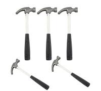 ULTECHNOVO Juego de 5 Martillos de Garra Pequeños Multifunción Mango de Plástico y Acero para Camping y Bricolaje en Exteriores