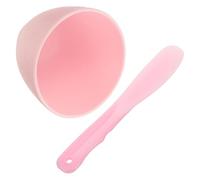 ULTECHNOVO Juego de Cuenco Fácil Preparación y Almacenamiento para Mascarilla Facial de Silicona con Palo Rosa Accesorio Práctico para DIY Masks para Mujeres