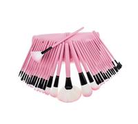 ULTECHNOVO Juego de Pinceles de Maquillaje Cosmético 32 Piezas Tamaño Medio Microfibra Rosa para Mujeres Principiantes y Profesionales Uso Diario