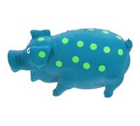 ULTECHNOVO Juguete Masticable para Perros Sonido, Forma de Cerdo de Látex Azul, Relleno de Algodón, Resistente para Cachorros y Perros Medianos, Adecuado para Morder y Mejorar Salud Dental