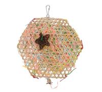 ULTECHNOVO Juguete para Pájaros de Ratán Natural Bola Tejida, Estimula el Instinto de Masticar Actividad Física para Periquitos y Aves Pequeñas Color Aleatorio
