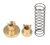 ULTECHNOVO Kit 2 Tornillos de Avance T8 para Impresora 3d con Tuercas de Cobre Antirretroceso Acero Inoxidable Paso 2 Mm Accesorios Industriales para Fabricación Aditiva y Uso en Maquinaria