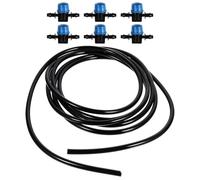 ULTECHNOVO Kit de 7 Piezas de Válvulas y Conectores de Plástico Negro para Control de Flujo de Agua en Acuarios, Fácil de Usar para Tanques de Peces y Jardines Decorativos