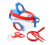 ULTECHNOVO Kit de Observación de Insectos con Doble Lente Caja Transparente con Lupa para Infantiles Tijeras y Pinzas para Exploración al Aire