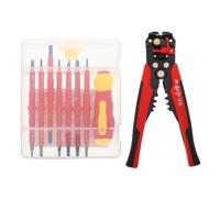 ULTECHNOVO Kit de Pelacables Color Aleatorio para Electricistas para Mantenimiento Herramienta Práctica y Destornilladores Aislados Mango Cómodo y Acero Aleado y Crimpar