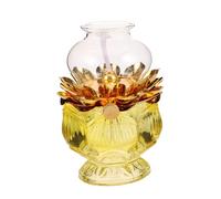 ULTECHNOVO Lámpara De Aceite De Lámpara De De De De Buda De Vidrio Decorativa De Ofrenda De Iluminación De Aceite A Prueba De Viento