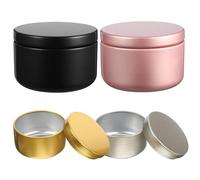 ULTECHNOVO Latas de Velas de Aluminio 24 Piezas 50 Ml Colores Mate y Metalizados Oro Negro Rosa para Elaboración de Velas Aromáticas DIY y Decoración de Eventos