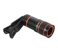 ULTECHNOVO Lente Telescópico para Teléfono Móvil 8X Negro Lente de Enfoque Largo Compatible Mayoría de Smartphones Macro Multifuncional Ligera de Abs para Fotografía Portátil