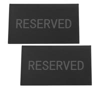 ULTECHNOVO Letrero de Mesa Reservado 2 Piezas 6x10 Cm Acero Inoxidable para Restaurante Boda Evento Señal de Asiento Reservado para Cafetería y Sala de Conferencias