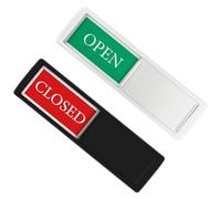 ULTECHNOVO Letrero de Puerta Baño 2 Piezas Estado Ocupado y Libre Negro y Blanco Adhesivo para Oficina Hotel Señal Privacidad Baño Público