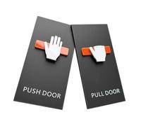 ULTECHNOVO Letreros Acrílicos Autoadhesivos Diseño Creativo y Elegante 2 Piezas Fáciles de Instalar para Puertas de Acero Inoxidable y Madera para Hoteles y Restaurantes