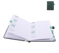 ULTECHNOVO Libreta de Direcciones Telefónicas de Pu Verde Cierre de Correa, Organizador Compacto para Almacenar Direcciones y Ahorrar Espacio en Oficina