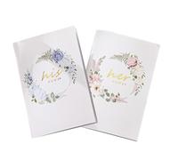 ULTECHNOVO Libros de Votos para Boda para Él Ella, Cuadernos de Votos Matrimoniales de Papel Resistente, 2 Unidades, Decoración y Recuerdo para Ceremonia y Centro de Mesa