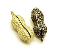 ULTECHNOVO Llavero Colgante de Latón en Forma de Cacahuete Vintage, Accesorio Manual Creativo para Bolsos, Decoración Única y Duradera, Obsequio Original para Mujer, Llaveros Colgantes