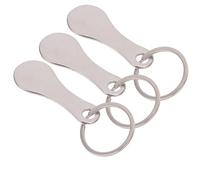 ULTECHNOVO Llavero Creativo para Carrito de Compra 3 Fichas Prácticas, Diseño Sencillo y Resistente, Accesorios para Actividades al Aire Libre y Uso en Supermercado