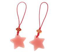 ULTECHNOVO Llavero Dije de Estrella Que Brilla Oscuridad para Teléfono y Bolso, Material Resistente de Plástico y Cuerda Trenzada, Diseño Único y Pack de 2 Piezas para Uso Diario