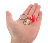 ULTECHNOVO Llavero Forma de Coche de Construcción Accesorio Ligero de Plástico y Aleación de Zinc Colgante Compacto Semáforo y Mini Cono de Tráfico Adecuado para Mochila y Obsequio de