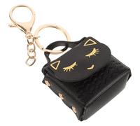 ULTECHNOVO Llavero Monedero con Diseño de Felino Oscuro, Liviano y Portátil, Accesorio de Aleación de Zinc y PU Adecuado para Aficionados los Felinos y Uso Diario