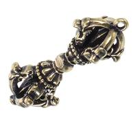 ULTECHNOVO Llavero Protección y Estilo Tradicional Tibetano Forma Vintage de Metal Dorado Accesorio Espiritual Multifuncional para Llaves y Bolsas