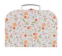 ULTECHNOVO Maleta Multiusos De Cartón Diseño Floral y Tapa Ligera y Duradera Para Guardar Juguetes y Útiles Escolares Adecuada Para Viajes y Escuela