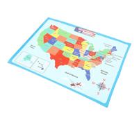 ULTECHNOVO Mapa Infantil de Estados Unidos en Póster Sintético, Aprendizaje Geográfico para en Edad Preescolar, Tamaño 1 Hoja, Adecuado para Decoración de Jardines de Varios estilos