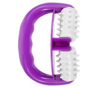 ULTECHNOVO Masajeador Manual de Brazo 2 Ruedas en V Rodillo Muscular para Masaje Corporal y Fisioterapia, Herramienta Reafirmante para Muslos y Piernas Cansadas, Color Púrpura, Uso en Casa