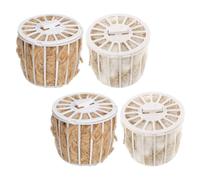 ULTECHNOVO Material para Lechos de Pájaros de Yute y Algodón 4 Piezas Beige | Lecho Recargable, Fibras Transpirables Enredos, Uso en Jaulas E Interiores, para Canario y Colibrí